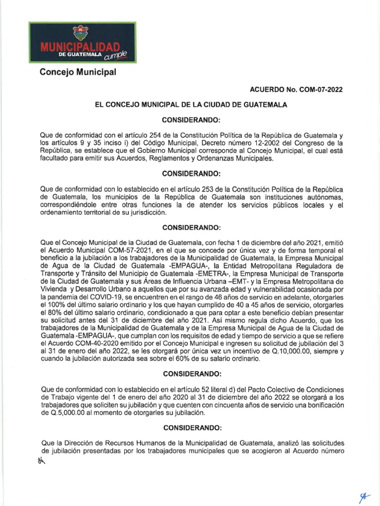 07 Acuerda Conceder Pension Mensual Vitalicia Por Jubilacion 1 | PDF