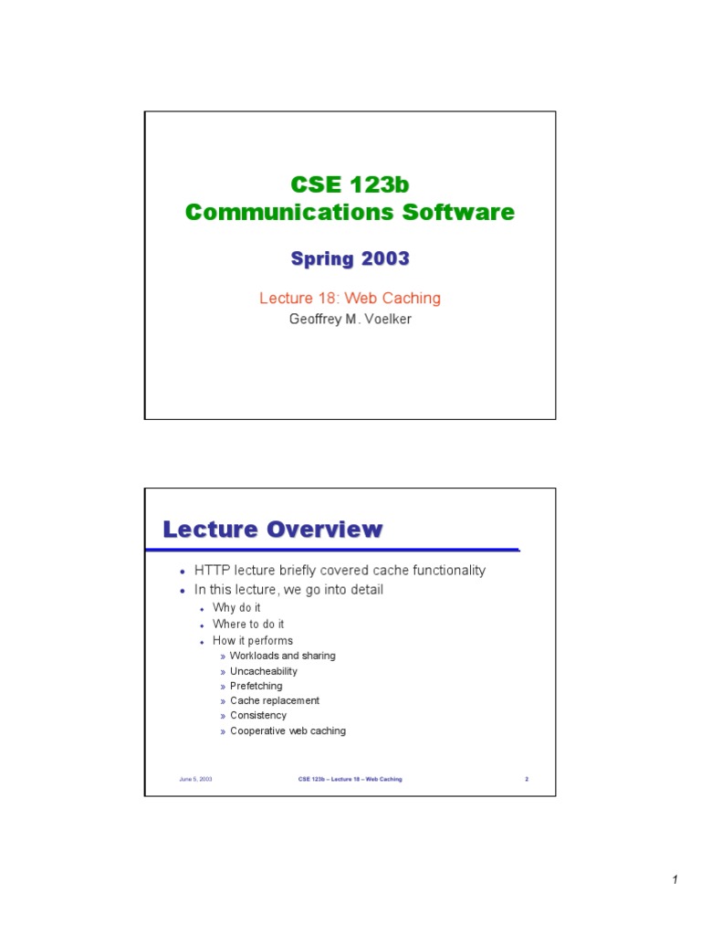 Web Caching Strategies and Performance | PDF | Cache (Computing ...