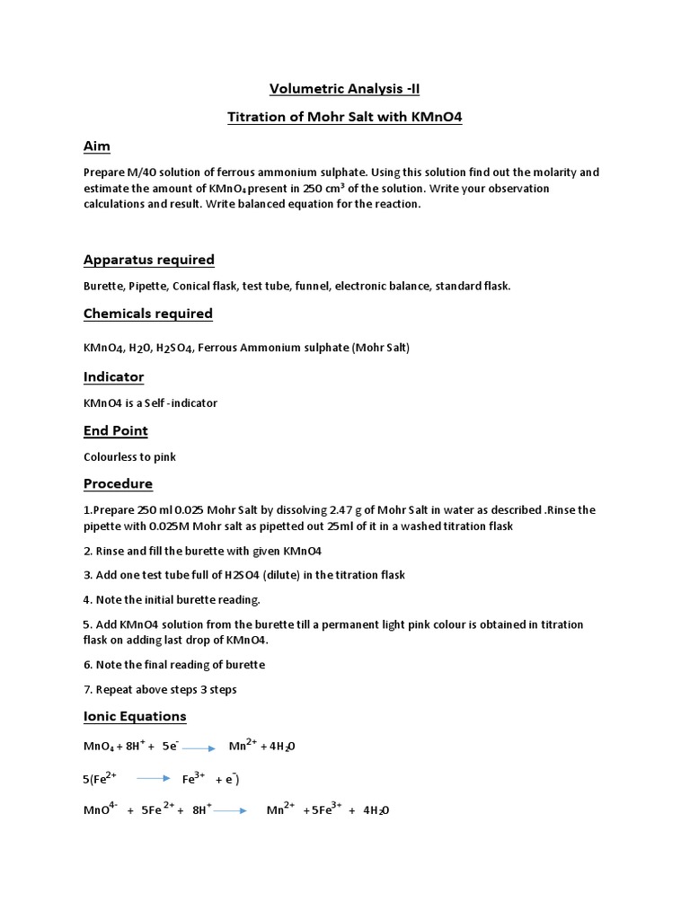 Volumetric Analysis Ii Pdf