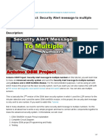 Arduino GSM Project Security Alert Message To Multiple Numbers
