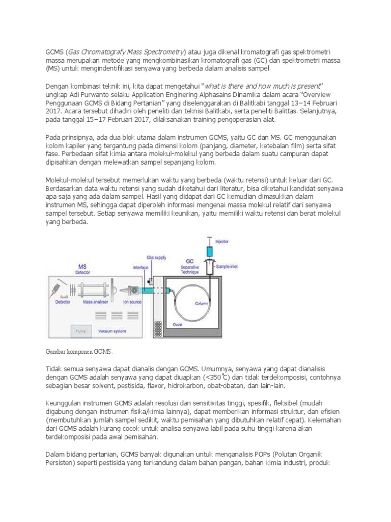 Penggunaan GCMS dalam Analisis Pertanian | PDF