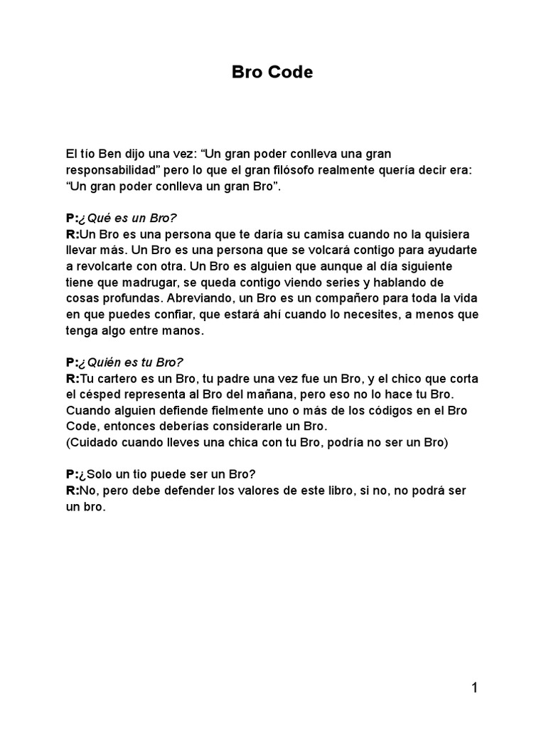 Bro code pdf