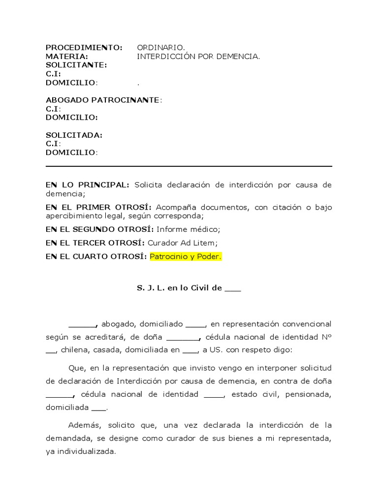 Modelo Interdiccion Sin Certificado | PDF