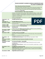 Academic Schedule and Important Dates 2023 2024