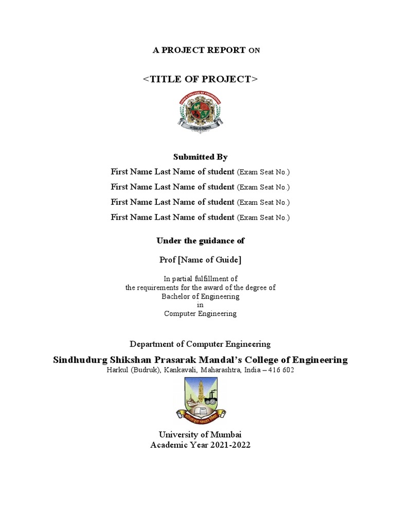 Miniproject Report Template | PDF | Thesis | Software