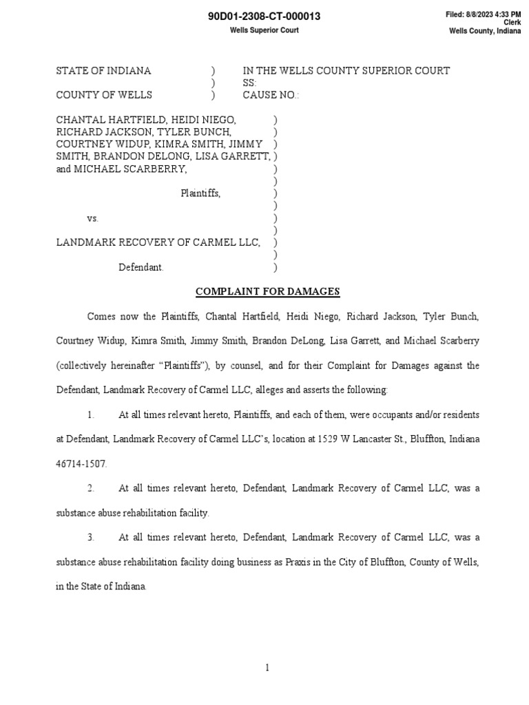 8-8-23 Complaint For Damages | PDF