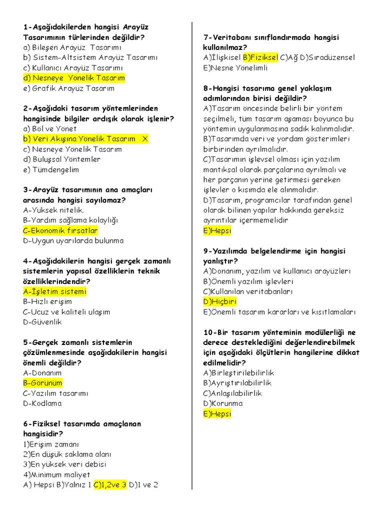 Ymg Sorular Komple | PDF