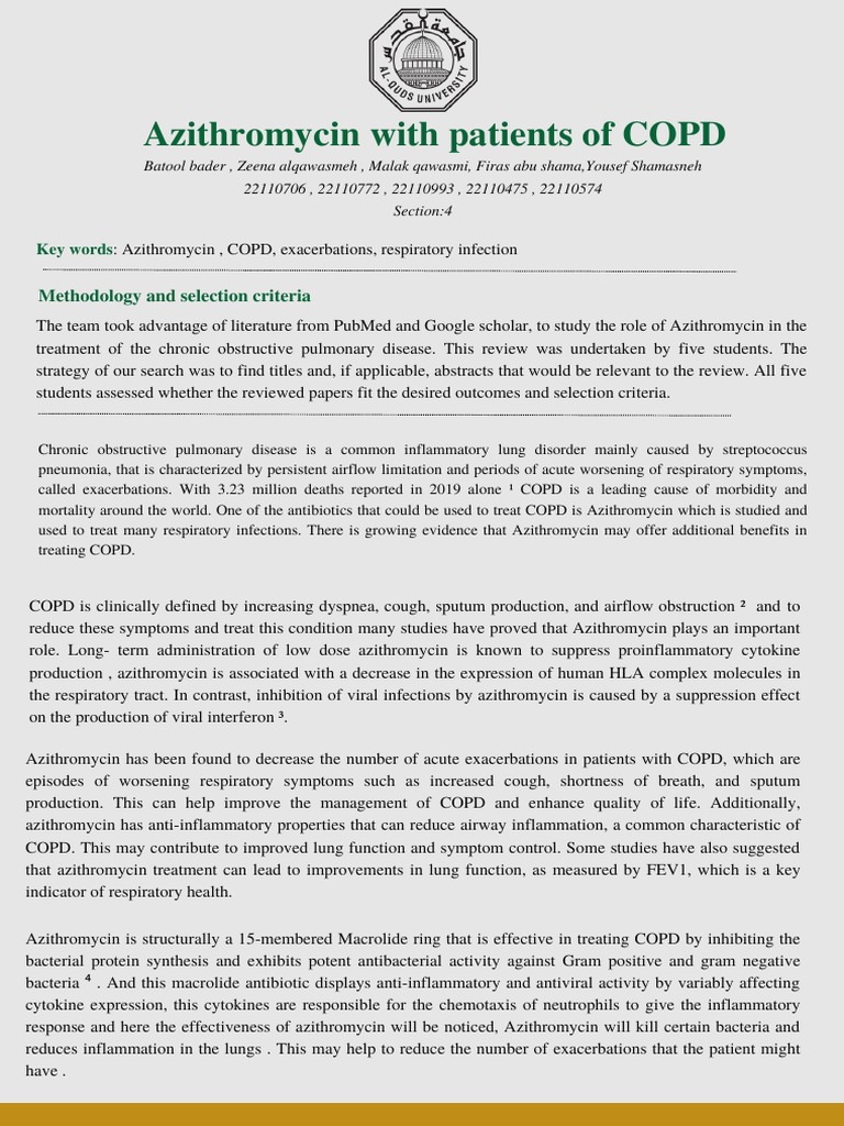COPD Azithromycin PDF
