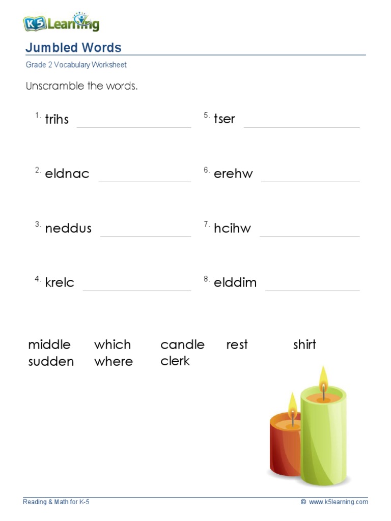 Grade 2 Jumbled Words Worksheet | PDF | Language Arts & Discipline ...