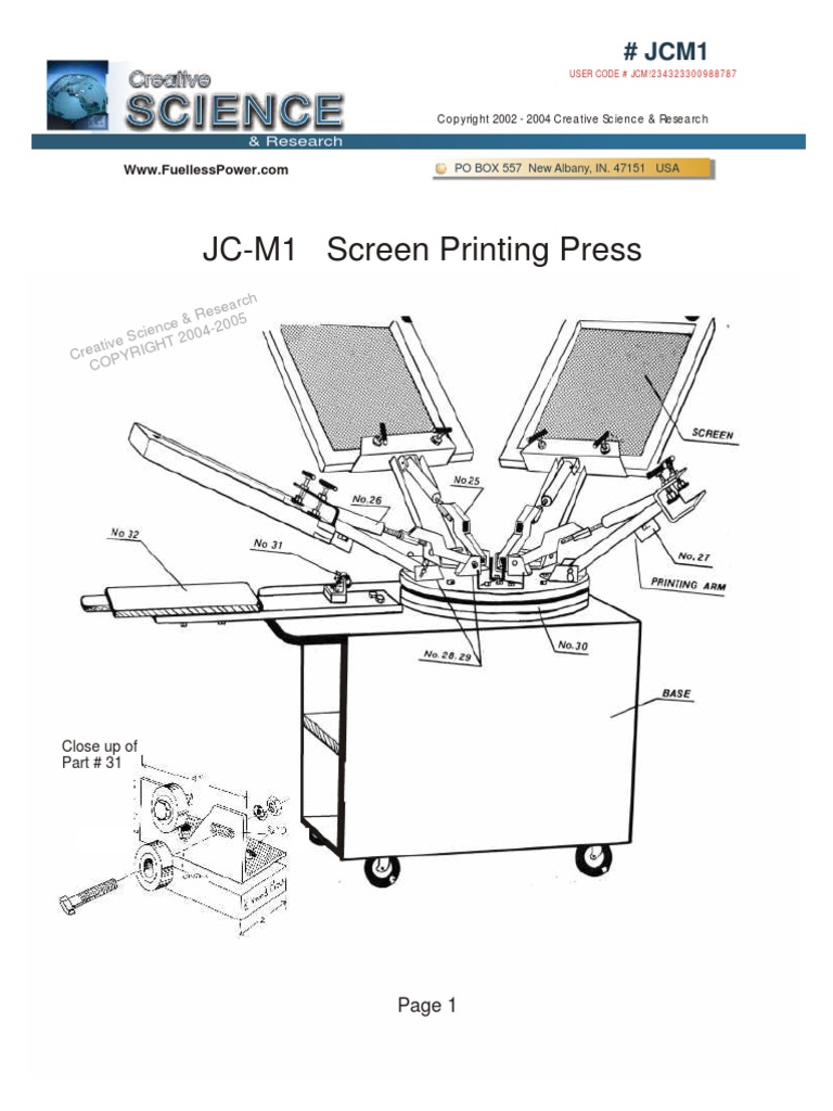 Screen Printing Press | PDF