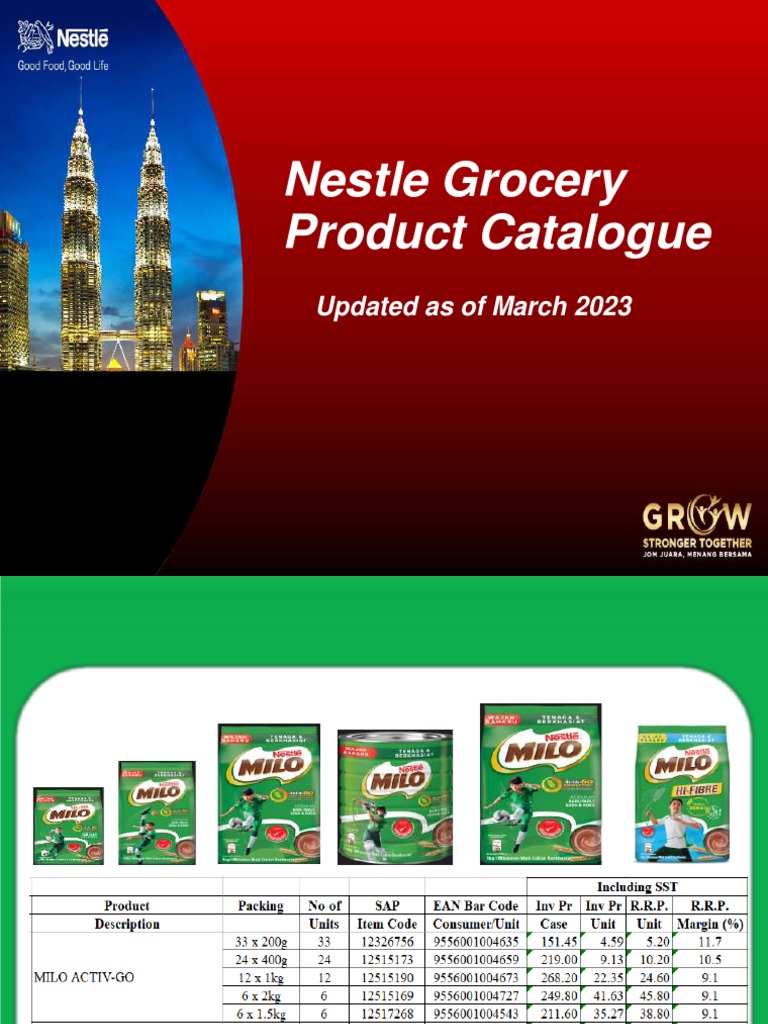 Nestle Grocery Product Catalogue As of Mar 2023, PDF, Coffee