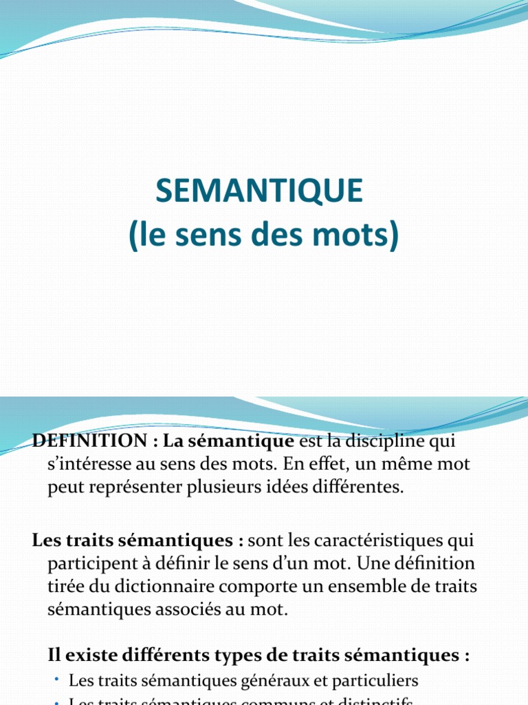 LE WEB S MANTIQUE intelligence overview