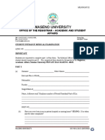 Students Medical Examination Form