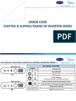 Fault Code - Elektra & Superia HW Inverter