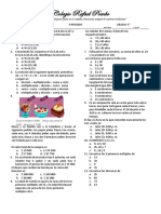 2do Periodo EVALUACIÓN DE MATEMATICAS