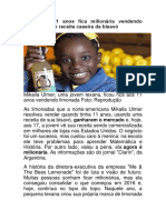 Jovem de 11 Anos Fica Milionária Vendendo Limonada Com Receita Caseira Da Bisavó