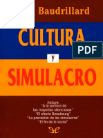 Cultura y Simulacro - Jean Baudrillard