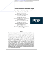 Accurate Genomic Prediction of Human Height - Bioarxiv190124