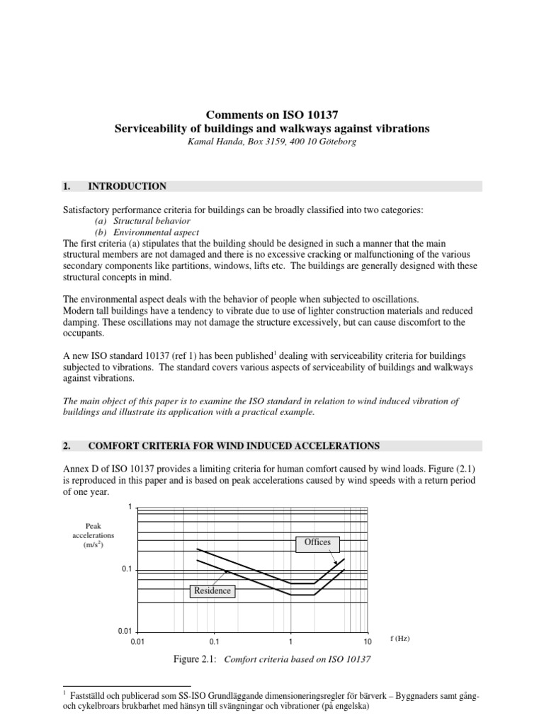 ISO 10137: Vibration Serviceability Criteria | PDF | Resonance ...