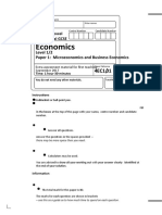 IG Economics Specimen Paper 1 Question Paper