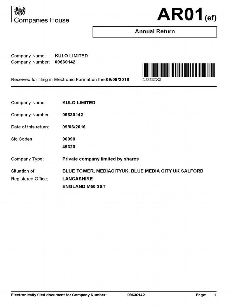 Companies House Document PDF