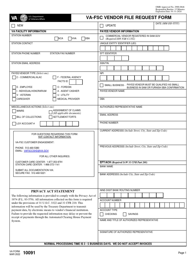 Va 10091 download free pdf cheque social security number