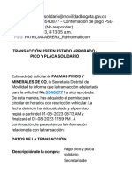 Solicitud 3540877 - Confirmación de Pago PSE - 77398894 (No Responder)