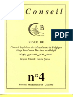 Le Conseil, N° 4. Revue Du Conseil Supérieur Des Musulmans de Belgique