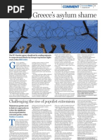 Bill Frelick, European Voice. Sharing Greece's Asylum Shame, 22 Sept 2011