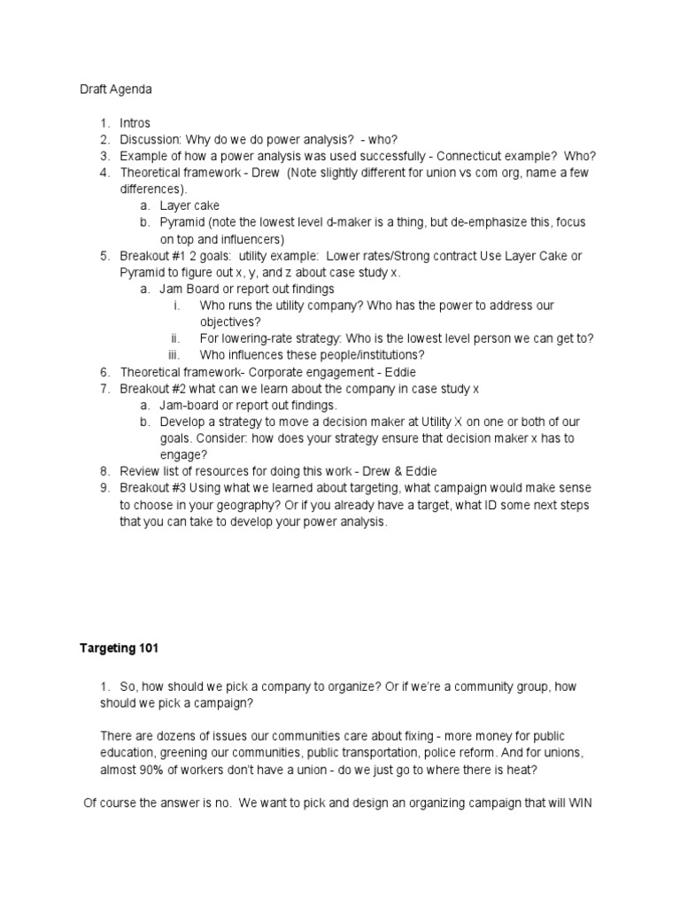 Power Analysis Training With Gamaliel PDF Economies Business