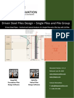 Driven Steel Foundation Piles Example Single Piles and Pile Group