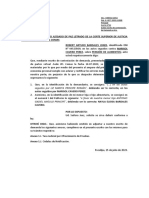 Rectificación de Escrito de Contestación de Demanda - Robert Bardales Jones