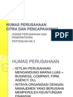 Humas Perusahaan Citra Dan Pencapaiannya