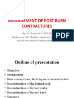Management of Post Burn Contractures