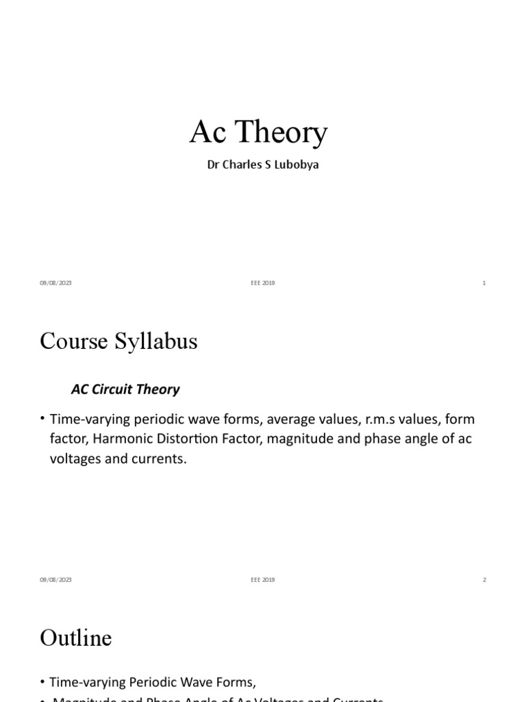 Ac Theory | PDF