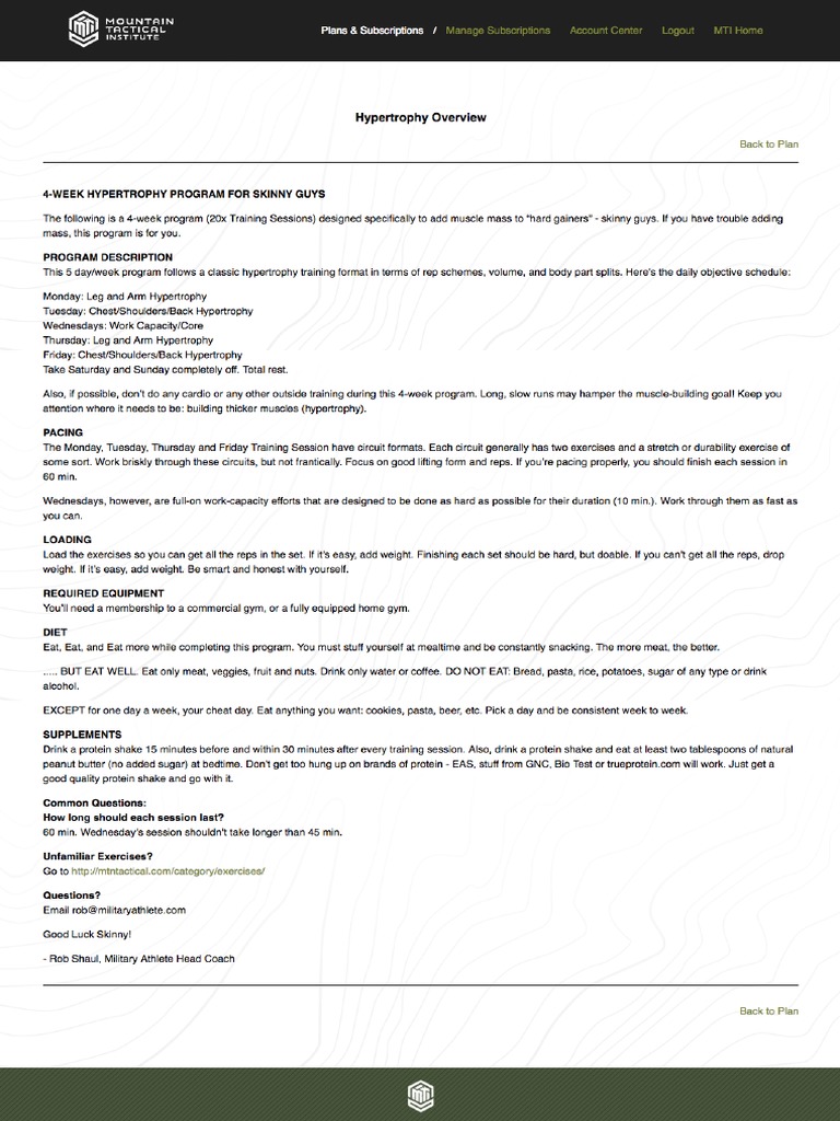 Hypertrophy | PDF