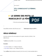 03-Le Genre Des Mots Le Masculin Et Le Féminin
