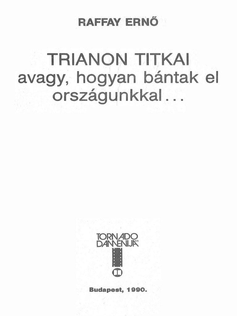 Raffay Ernő - Trianon Titkai | PDF