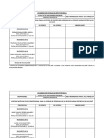 Cuadro de Evaluación Técnica