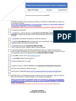 FTHT-RHH18 Check List de Documentación (Nuevos Ingresos)