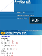 Warm Up Lesson Presentation Lesson Quiz: Holt Mcdougal Algebra 1 Holt Algebra 1 Holt Mcdougal Algebra 1