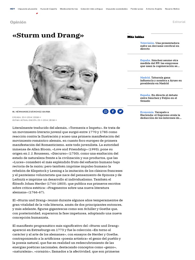 Sturm Und Drang La Razón PDF