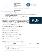 Fiche de Travail - L'article Partitif