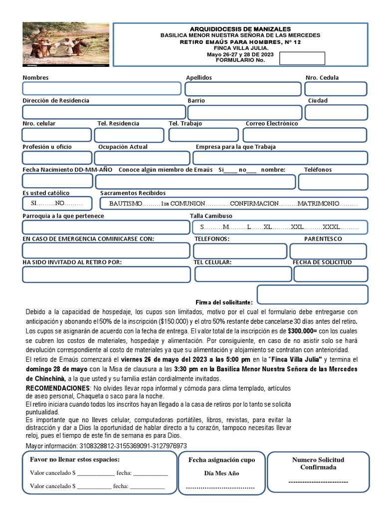 FORMULARIO RETIRO No 12 | PDF