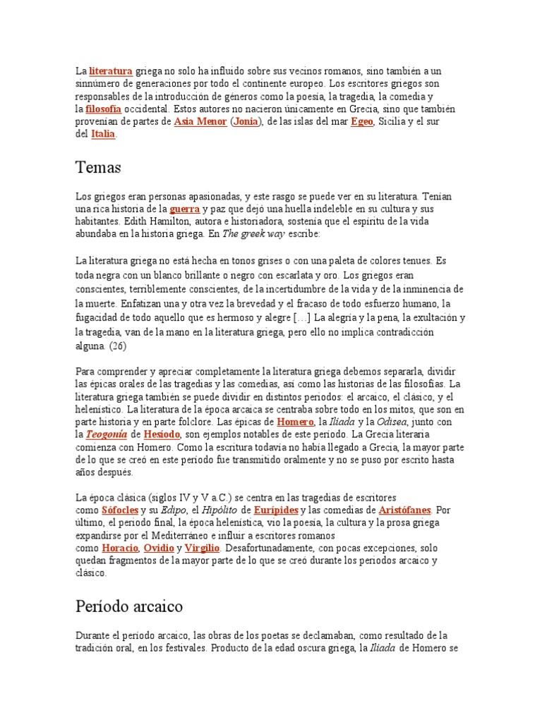 Literatura Clasica | PDF