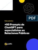 +50 Prompts de Chatgpt para Especialistas en Relaciones Públicas