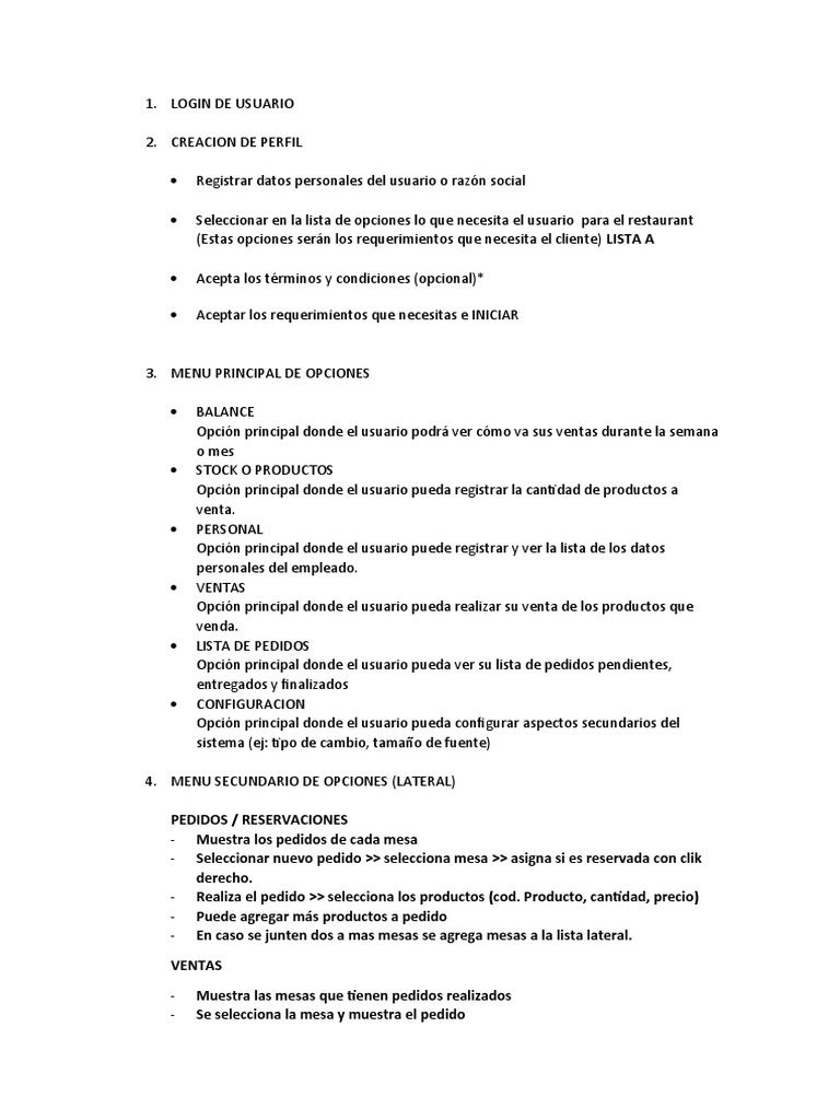 Sistema De Restaurantes Pdf Entrega Comercio Informática