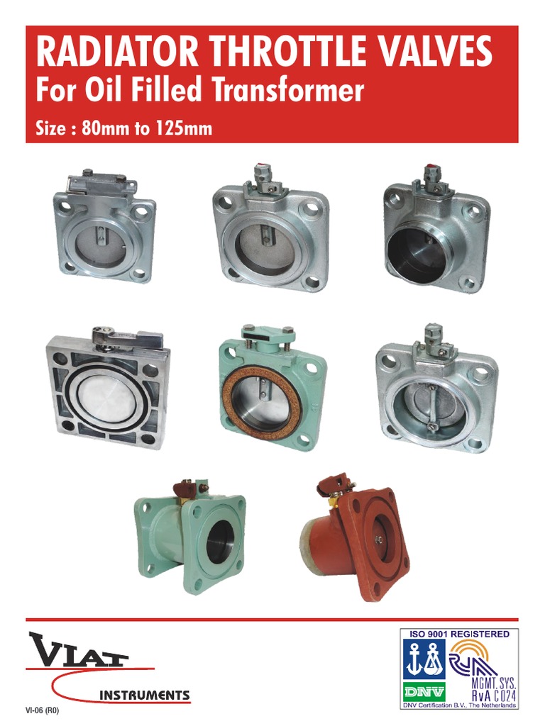 Throttle Valves for Transformer Radiators | PDF