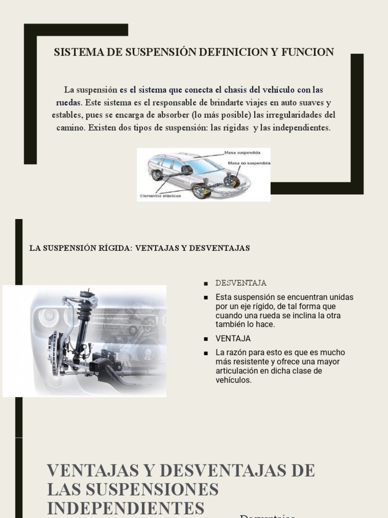 Sistema de Suspensión Definicion y Funcion PDF
