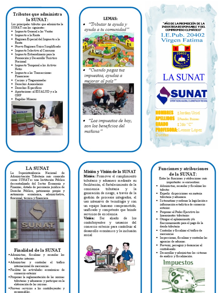 Principales tributos de la SUNAT | PDF | aduana | Impuestos
